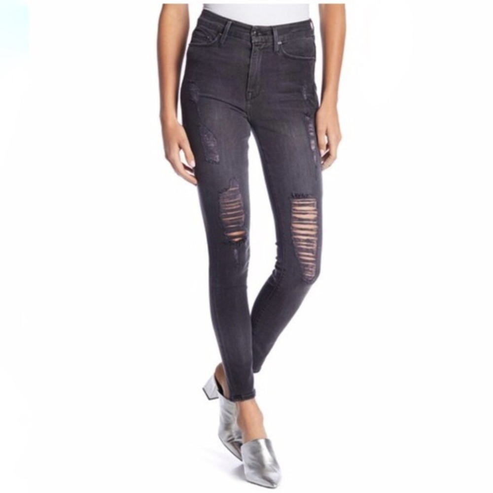 Good American Good Waist High Waist Ripped Jeans